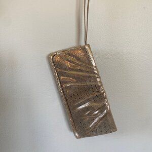 Hobo – Darla Leather Wristlet Clutch, exotic print, gold